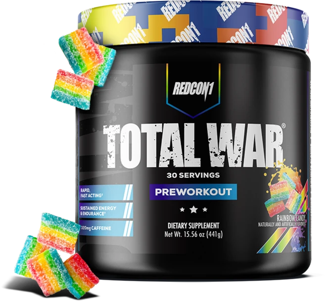 Redcon1 TOTAL WAR 토탈 워 30서빙, 1개, 레인보우 캔디 - 쿠팡
