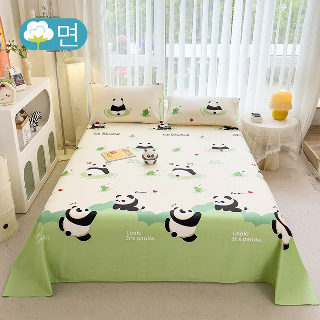 귀여운 면 침대 시트