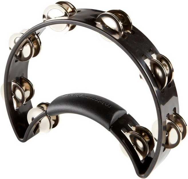 RHYT TECH 탬버린 니켈 징글스 블랙 RT1010, Black