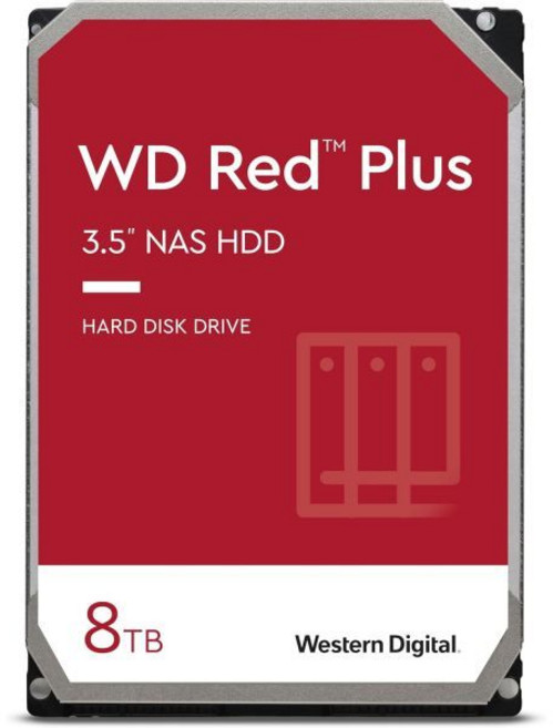 웨스턴 디지털 8TB WD 레드 플러스 NAS 내장 하드 드라이브 HDD - 5640 RPM SATA 6Gb/s CMR 128MB 캐시 3.5인치 WD80EFZZ, 128 MB Cache, 1개
