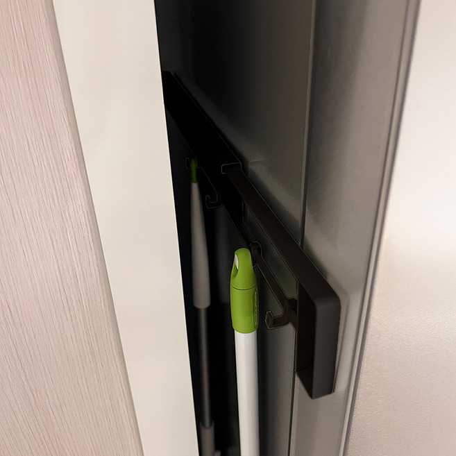 비바베이직 냉장고 세탁기 사이드 틈새 슬라이드 행거 자석 선반, 블랙, 1개