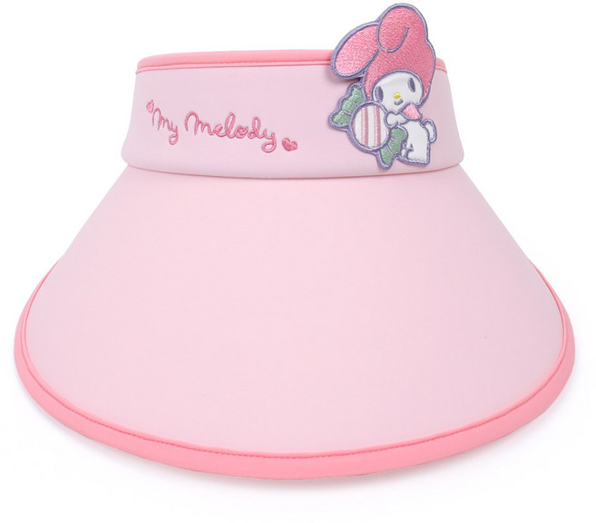 마이멜로디 빅자수 넓은 챙 썬바이저