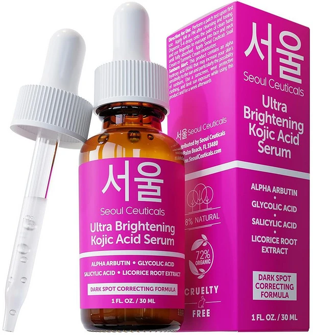 서울서티컬즈 코직산 세럼 SeoulCeuticals Korean Skin Care Kojic Acid Serum Alpha Arbutin Serum, 1개, 30ml - 쿠팡