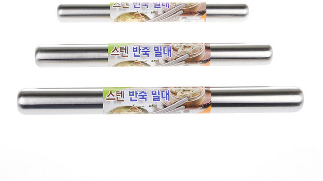 반죽밀대 스텐밀대 나무밀대 손잡이 롤링 홍두께 원목 만두 칼국수 마사지겸용, 1개