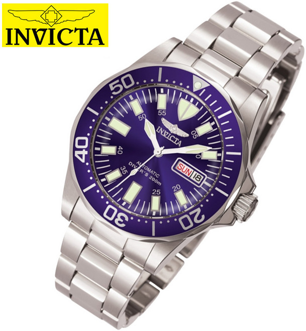 인빅타 Signature 남성용 오토매틱 캘린더 200M방수 메탈시계 7042