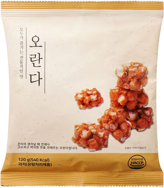 또먹자 (낱봉포장)고소하고 바삭한 오란다 120G, 12개