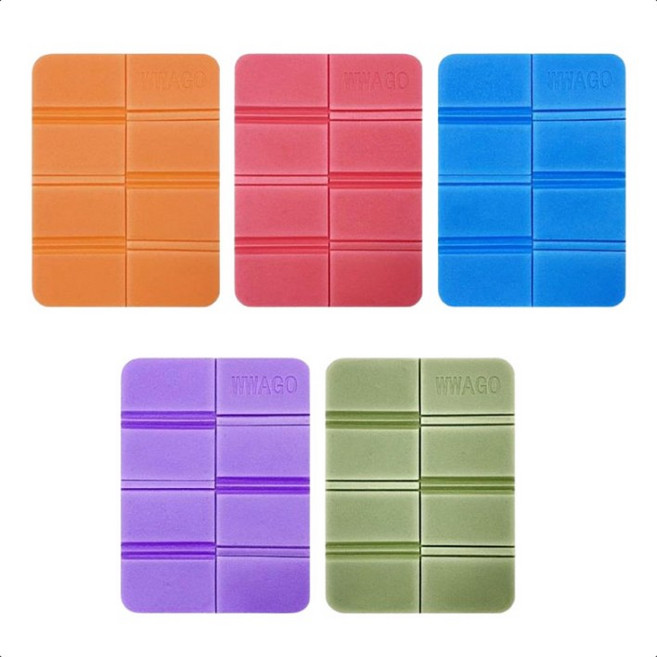 리빙준 초경량 접이식 등산방석 2p + 파우치 2p 세트, 레드