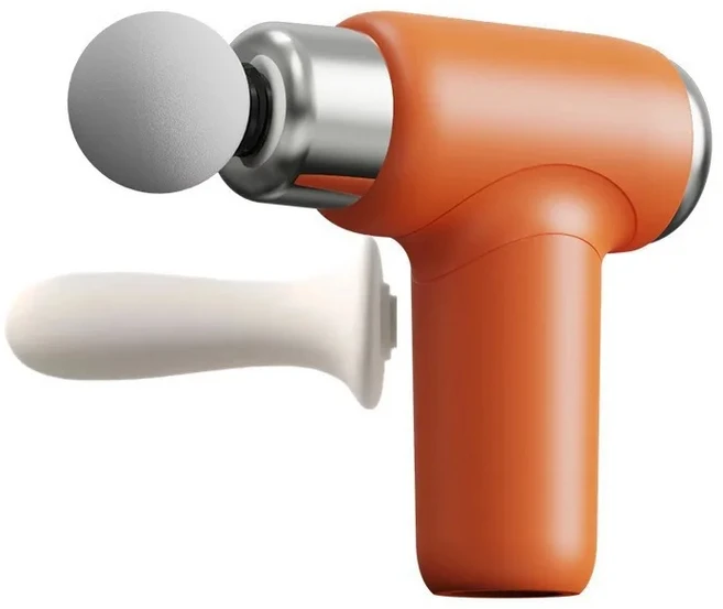 쿠쿠스토어 진동 마사지 총 충전식 무선 근육 이완 미니 전문 피트니스 휴대, 08 Orange   14cm