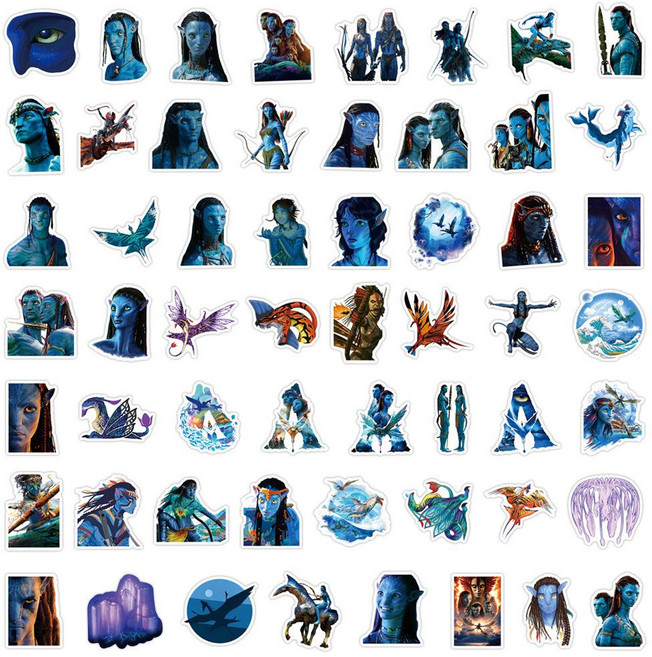 아바타 스티커 영화 장식 수하물 노트북 문구 컵 컴퓨터 데코, 1개, 1개입