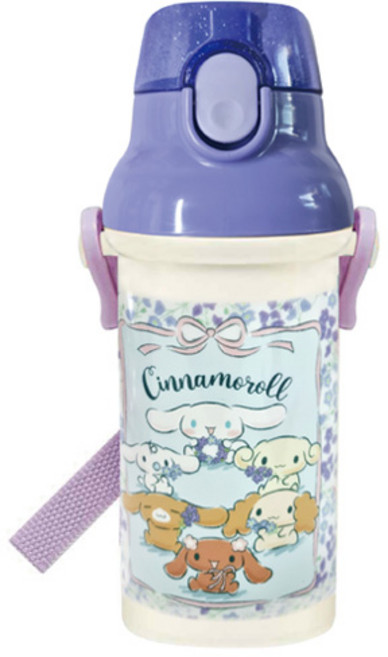 산리오 플라워리스 원터치 클리어 보틀, 시나모롤 400ml, 1개