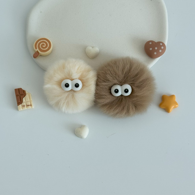 겨울 폼폼이 먼지 털 파츠 신발 꾸미기 세트