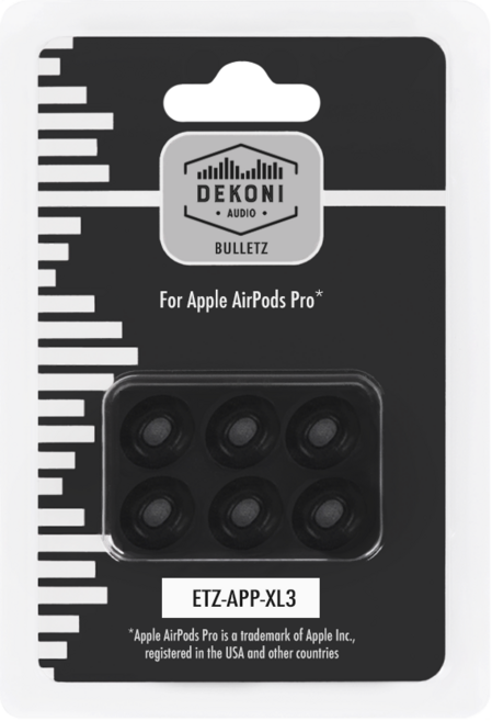 에어팟 프로 이어팁 에어팟폼팁 데코니 APP 3쌍, 블랙, APP-XL3
