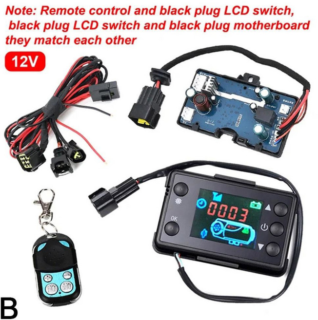 자동차 트럭 밴 보트용 에어 디젤 주차 히터 LCD 모니터 스위치 리모컨 보드 마더보드 12V 2KW 8KW, B, China, 1개