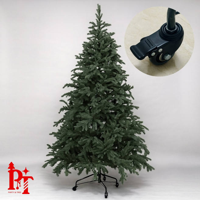 파티앤트리 대형 초대형 고급 PE 100% 업소용 크리스마스 트리 무장식 전나무 이동식 바퀴 카페 호텔 2.1M 2.4M 3.0M, 대형 PE100 트리