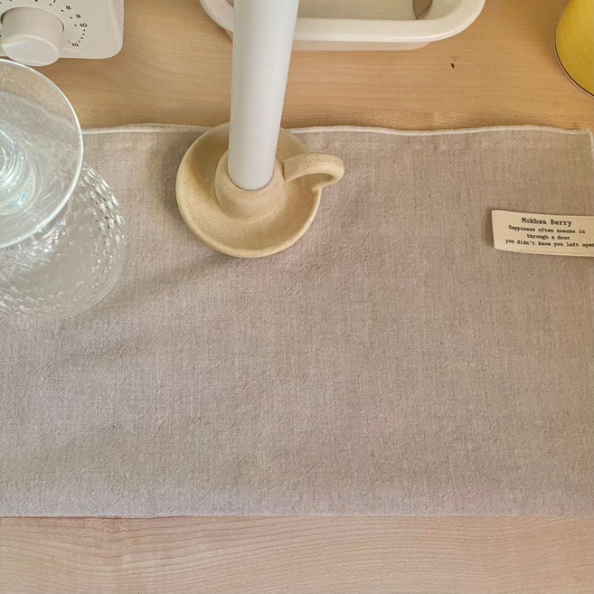 주방소형가전덮개 국내산 패브릭미니덮개 티매트, 브라운무지