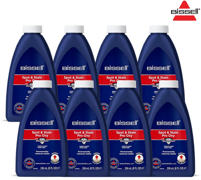 [정품] 비쎌 BISSELL 스팟클린 전용 프로 옥시 스팟앤스테인 포뮬라 (236ml X 8병), 236ml, 8개