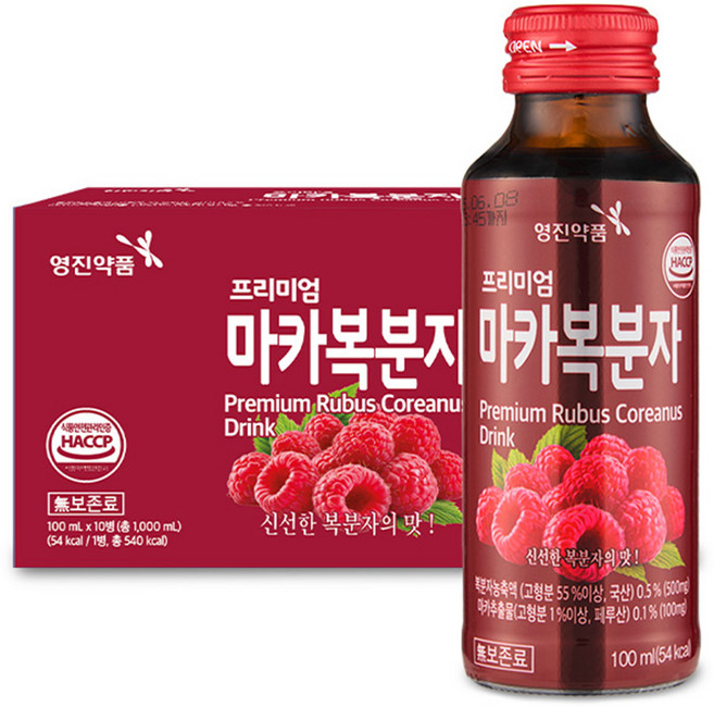 영진약품 프리미엄 마카복분자 음료 복분자농축액 마카추출물 데일리 활력, 100ml, 30개