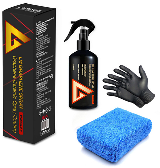 루미너스 LM그래핀 스프레이 2.0 200ml 자동차 광택 코팅제 관리제 물왁스+어플, 1개