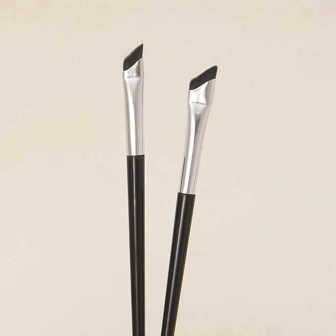 백송 슬릭 엣지 프로페셔널 멀티 앵글 브러쉬 2set 사선 쉐입 소프트 다용도 메이크업, 1개, 대 소 2종 1세트 - 쿠팡