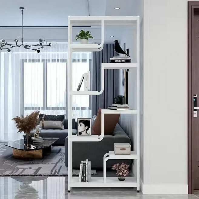 다용도 선반 파티션 거실 현관 파티션 공간분리 사무실 책장 발코니 진열대 60X30X195CM, 화이트 60x30x195cm