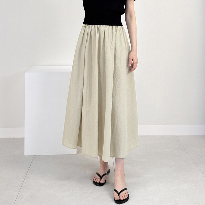 핏 예쁜 바스락 플레어 롱스커트 S~3XL 빅사이즈 여성의류