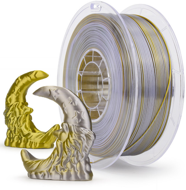 가제트 PLA PRO 필라멘트 3D프린터 1kg Co-extrusion Silk 실키 실크 색상, Gold&Silver