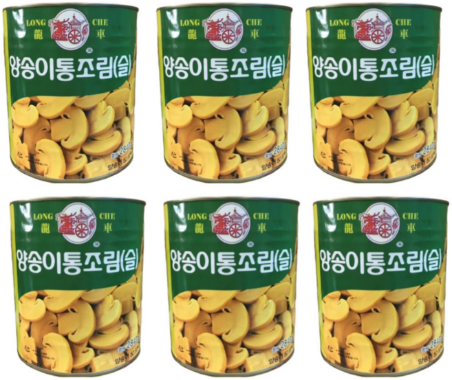 용차 양송이특편 통조림 중식통조림 1박스, 6개, 2.8kg
