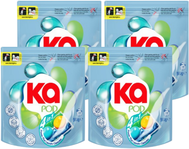 카포드 듀얼코어 4in1 캡슐세탁세제 파워플러스 35개입, 4개