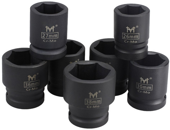 인치 임팩트 소켓 25mm 사각 구멍 헤비 듀티 공압 도구 부품 공기 미터법 포인트 17, 1개