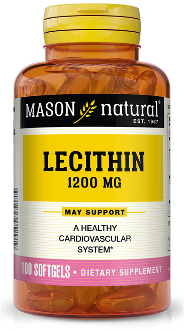 Mason Naturals 無麩質卵磷脂軟膠囊 1200mg, 100顆, 1罐