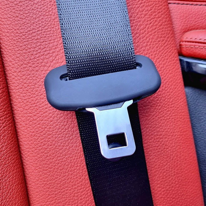 르메이어 실리콘 안전벨트 클립 커버, 2개, 블랙