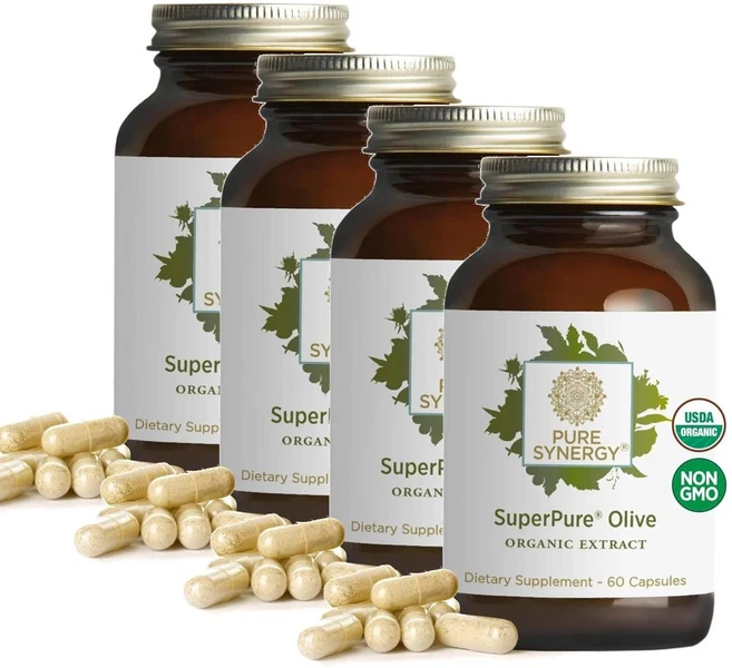 퓨어시너지 슈퍼퓨어 올리브 추출물 폴리페놀 캡슐 PURE SYNERGY SuperPure Olive, 4개, 60정 - 쿠팡