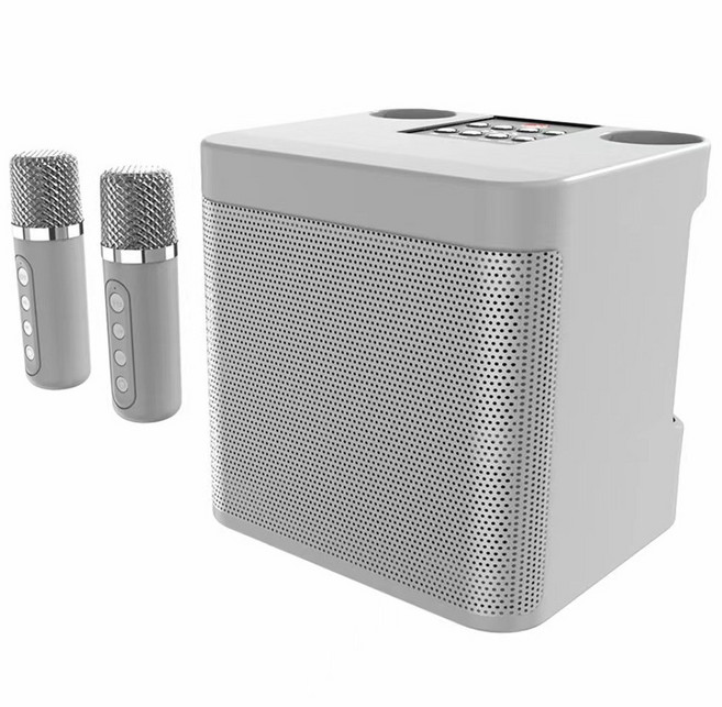 가라오케 블루투스 스피커 휴대용 야외 파티용, 흰색, KOK-2