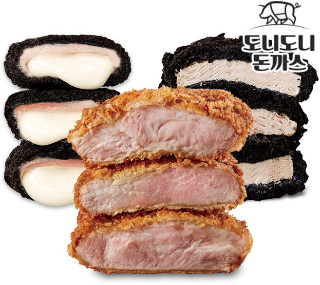 정형돈 도니도니 돈까스 통목살3팩+통등심2팩+통치즈1팩+기본소스6팩, 6개, 120g