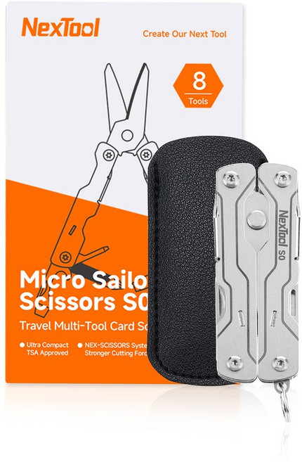 넥스툴 미니 포켓 멀티툴 8in1 휴대용, S0, 1개