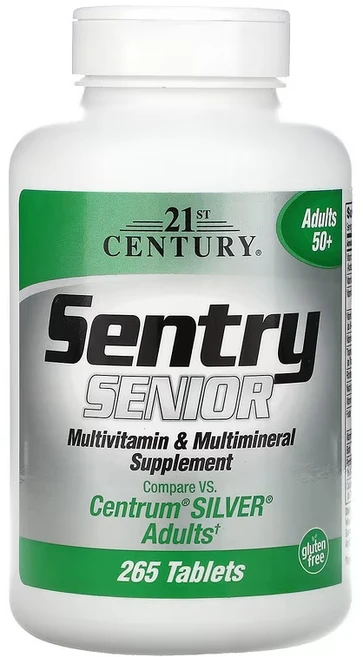 21세기센트리 시니어 멀티 종합 비타민 미네랄 50세이상 타블렛, 265정, 1개 - 쿠팡