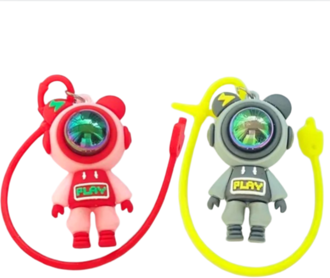 더림 스페이스 베어 실리콘 골프티걸이 골프용품, 빨강+검정 2종, 1개