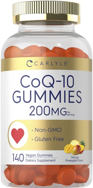칼라일 CoQ-10 200mg 망고 파인애플 맛 비건 구미, 1개, 140정 - 쿠팡