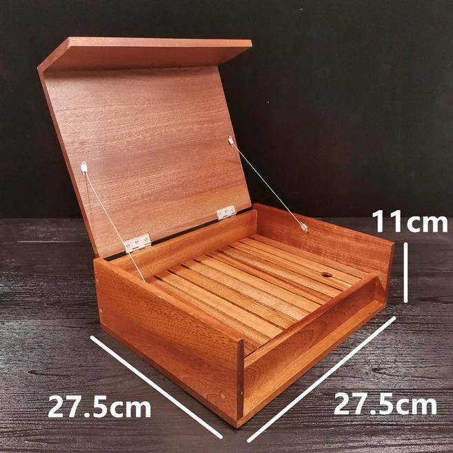 숙성 나무상자 네타박스 아크릴 플레이트 캡리스 편백 무광뚜껑 초밥 용기 업소용, 1개, 기본 색상