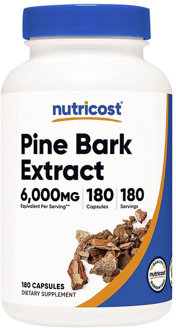 nutricost 松樹皮萃取膠囊 6000mg, 180顆, 1罐