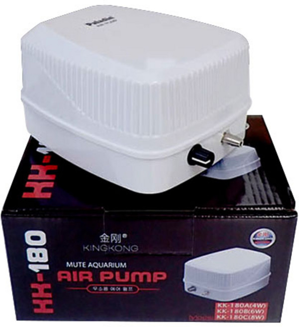 킹콩 브로와 KK-180C 8W 에어 토출 조절 대용량 에어펌프 / 아쿠아메이드, 1개