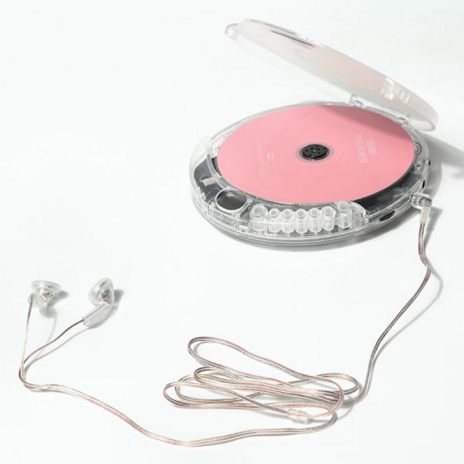 빈티지CD플레이어 투명CD플레이어 투명씨디플레이어 뮤지션 음악 레코드 복고 휴대용 이동 미니 라디오 어학 영어 학습 공부 학원 교육 동요, CD 플레이어, 단일사이즈