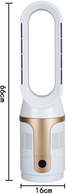 20인치 날개없는 냉온풍기 무소음 스탠드형 선풍기 가정용 PTC 터워형 에어컨, 골드, NF10256