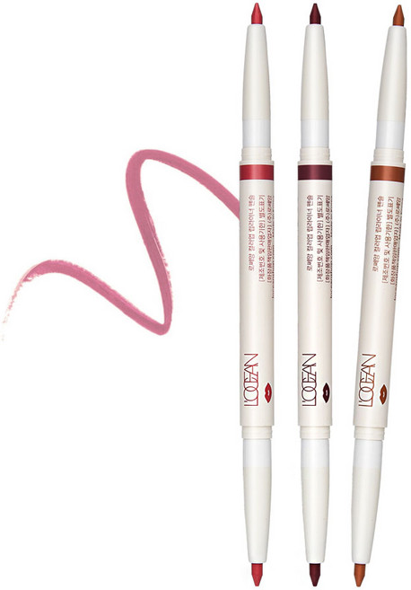 [로쎄앙] 볼륨업 오토듀얼 립라이너 펜슬 2개, 11호 블론드+12호 소프트핑크