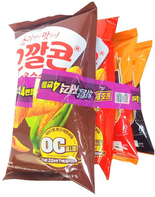 롯데 꼬깔콘 치토스 스낵 번들, 4개, 188g