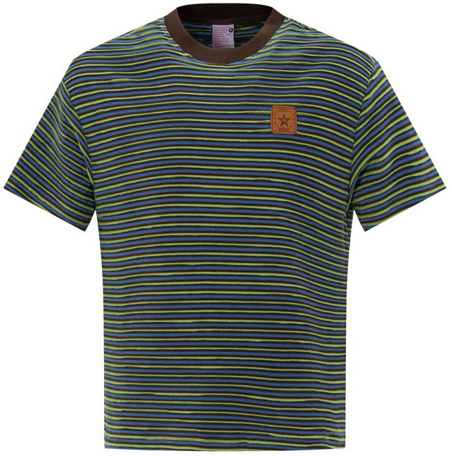 【復古街潮】條紋T恤 短袖T恤 男式T恤 寬鬆T恤 夏季T恤 美式街頭 高級感面料 寬版剪裁 男女同款 潮流穿搭