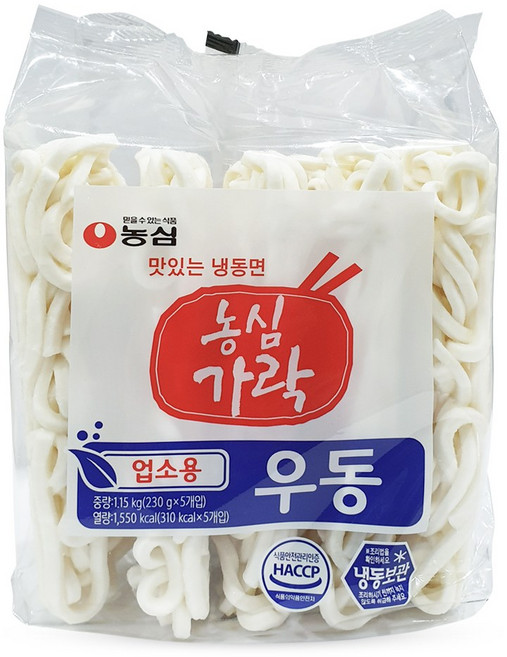 +농심 가락 우동면 1.15kg 빨강 (230g x 5개) 일식요리 우동사리 사누끼우동, 1개