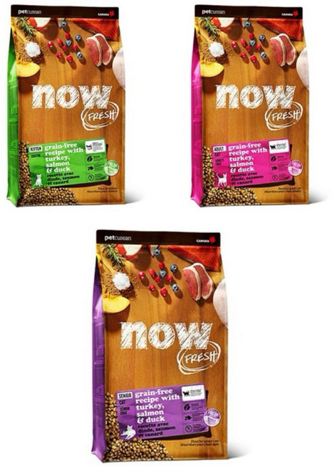 now 貓咪 鮮肉無穀貓飼料, 1.36kg, 1個, 成年