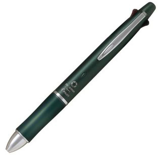 PILOT 百樂 Dr.GRIP 4+1 多功能筆 - 舒適握感 四色原子筆加自動鉛筆 金屬橄欖綠, 金屬橄欖綠/AOL, 1個