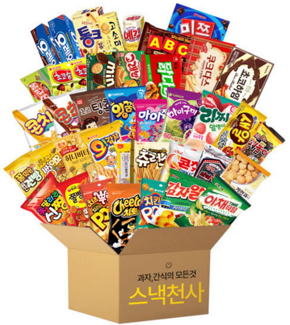 스낵천사 인기스낵 과자선물세트 39종 해피박스A 1세트, 1개